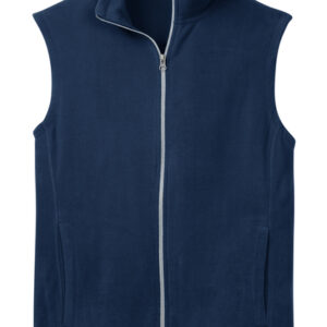 men's microfleece blue vest